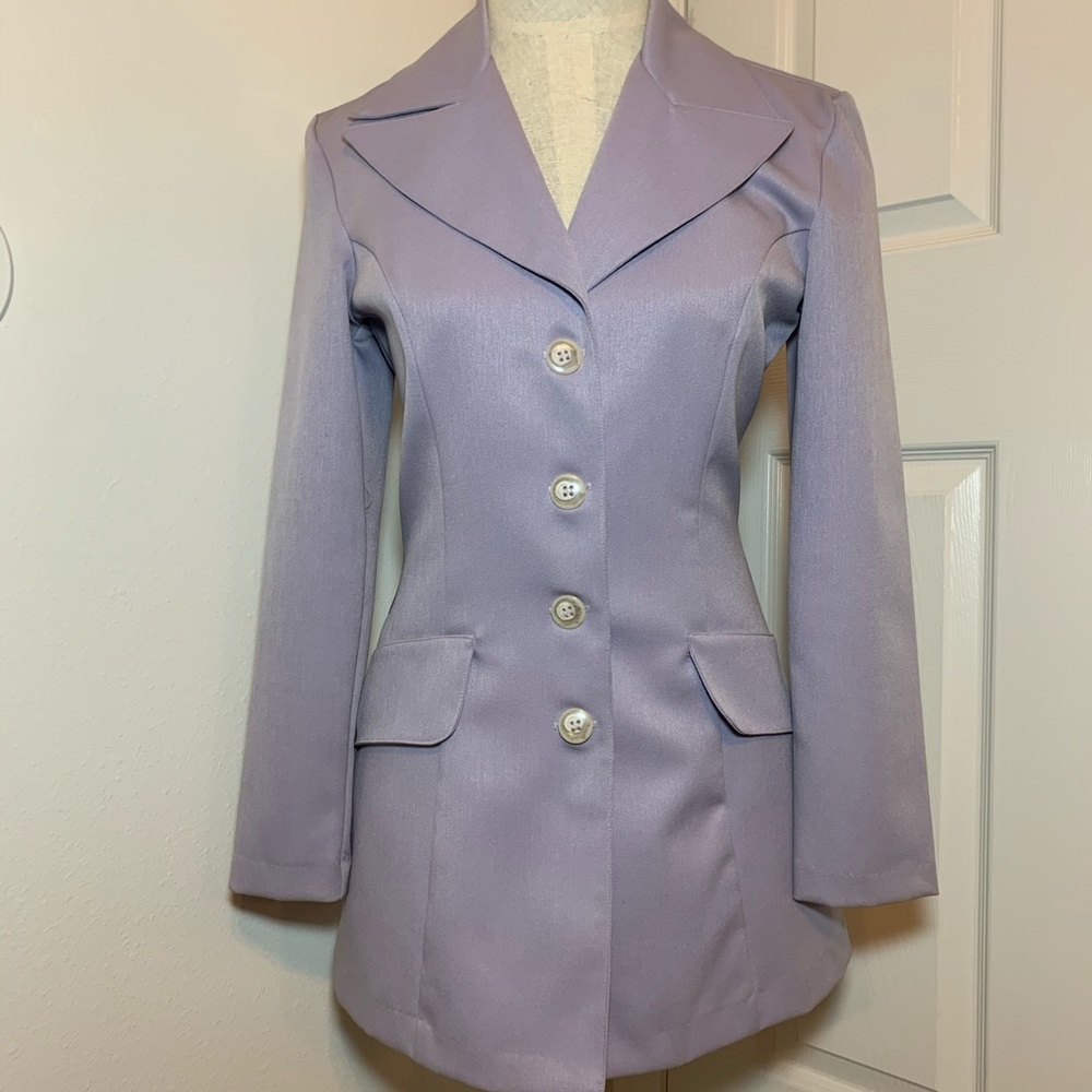 Ladies 2 piece jacket and dress set. Lavender.